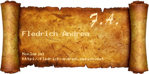 Fledrich Andrea névjegykártya