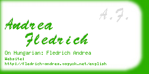 andrea fledrich business card